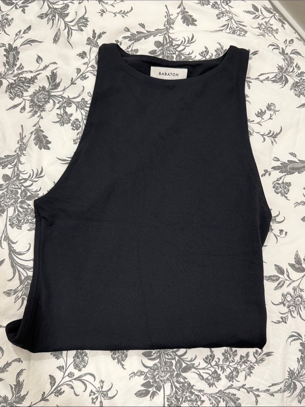 Babaton Black High-Neck Sleeveless Tank